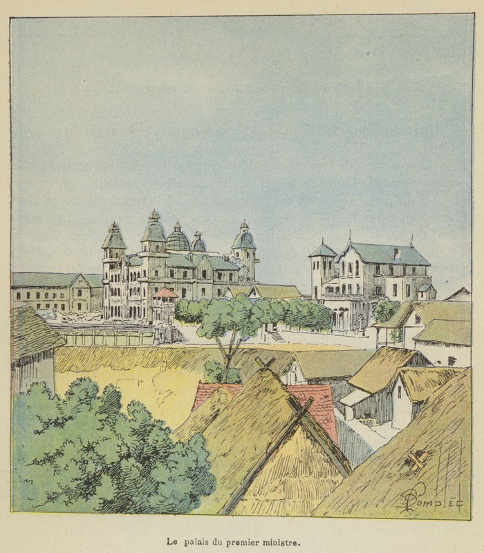 The palace of the prime minister by after Louis Charles Bombled