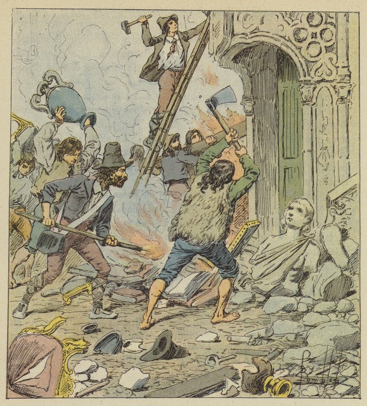 Pillage of Rome by after Louis Charles Bombled