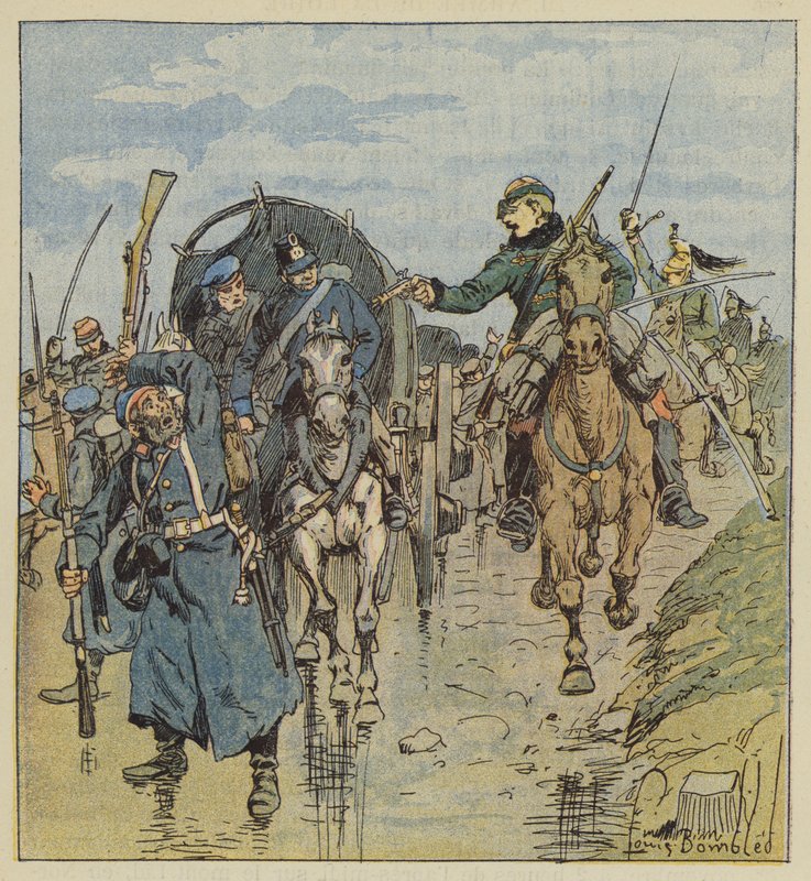 Capture of a German Convoy by after Louis Charles Bombled