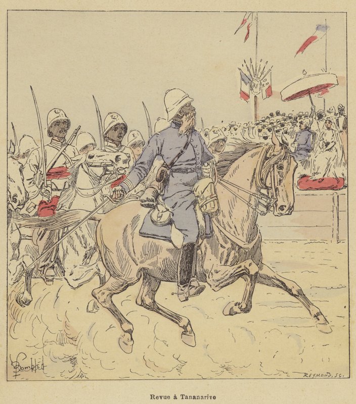 Review in Tananarive by after Louis Charles Bombled