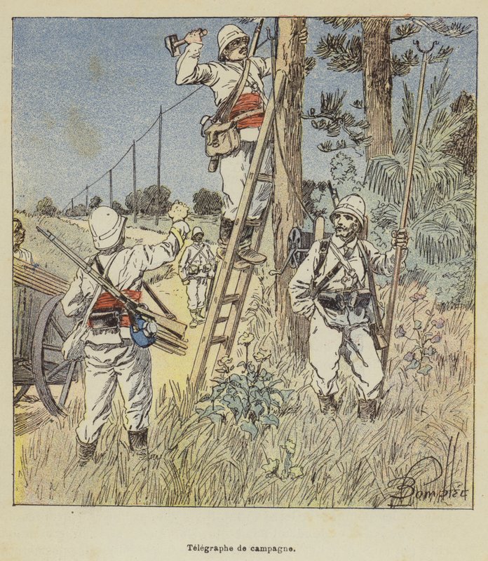 Field Telegraph by after Louis Charles Bombled