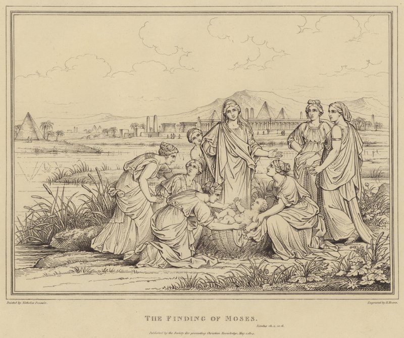 The Finding of Moses, Exodus by after Nicolas Poussin