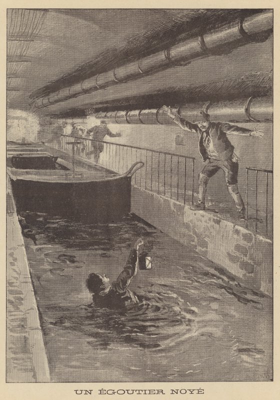 Drowning of a Sewage Worker by after Oswaldo Tofani