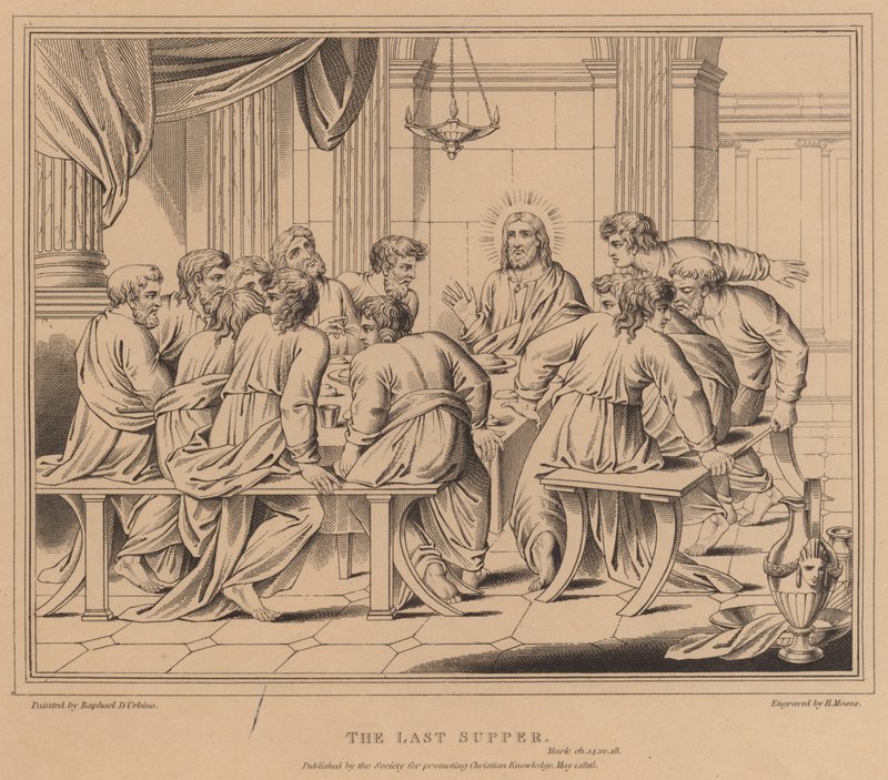 The Last Supper, Mark by after Raphael