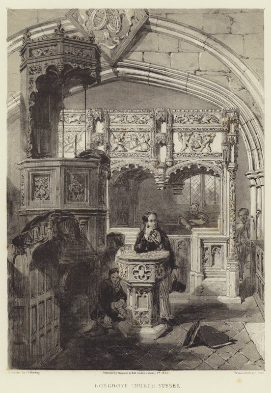Boxgrove Church, Sussex by Samuel (after) Prout
