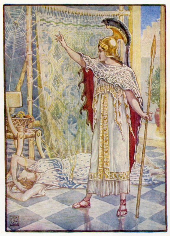 She changed her into a spider by after Walter Crane