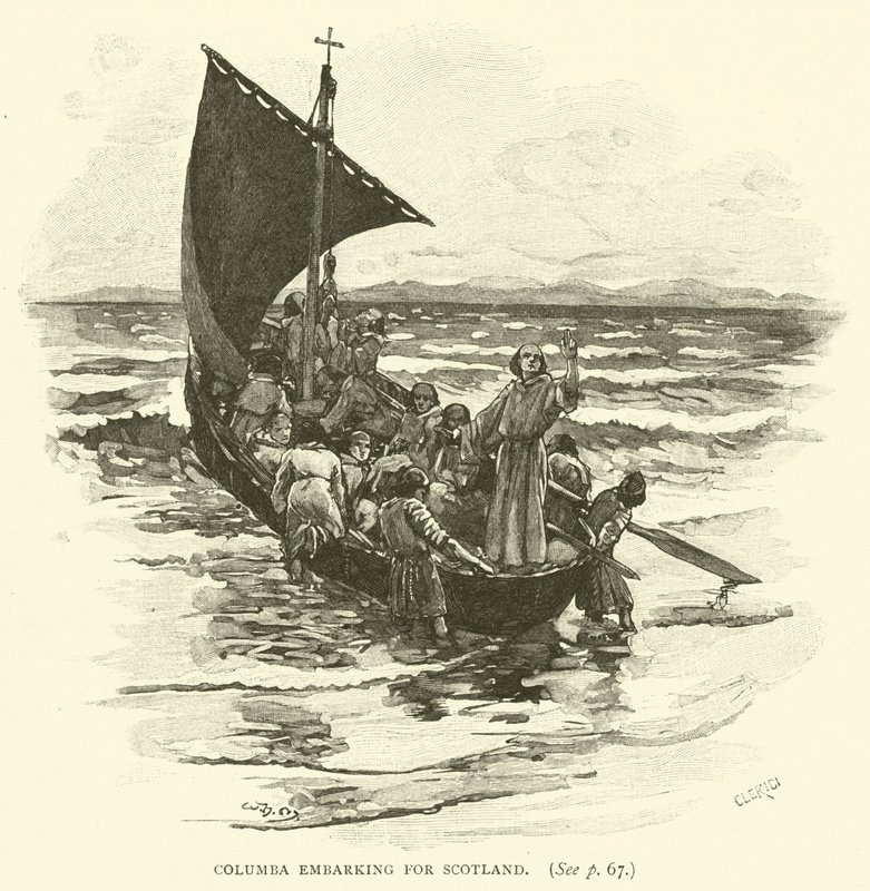 Columba Embarking for Scotland by after William Henry Margetson